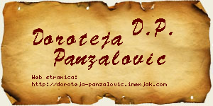 Doroteja Panzalović vizit kartica